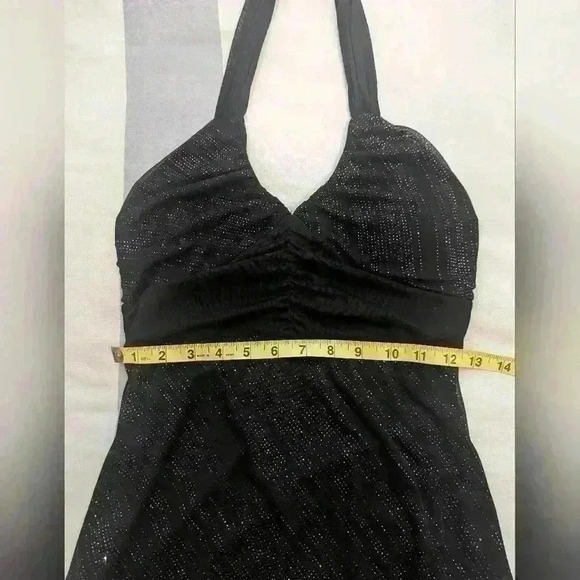 Le Chateau Black Sparkle Halter Dress - size small - Picture 4 of 13